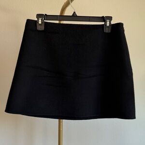 Theory Black Wool Mini Skirt